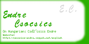 endre csocsics business card